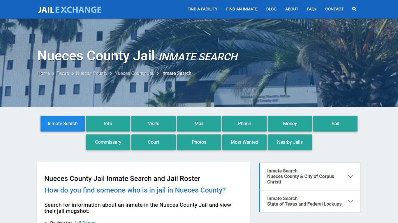 Inmate Search: Roster & Mugshots - Nueces County Jail, TX
